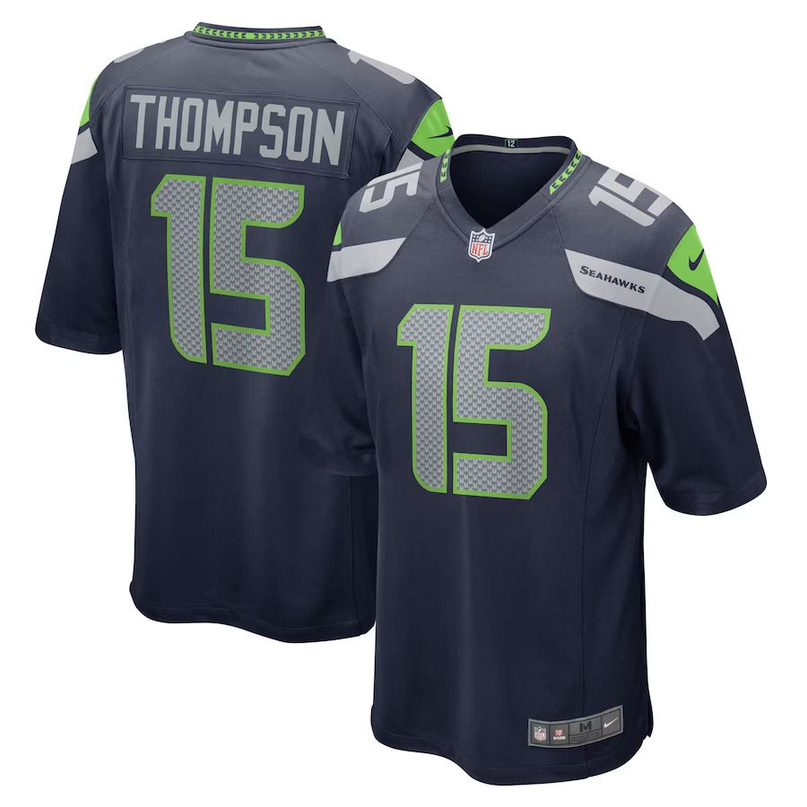 Men Seattle Seahawks #15 Cody Thompson Nike College Navy Home Game Player NFL Jersey